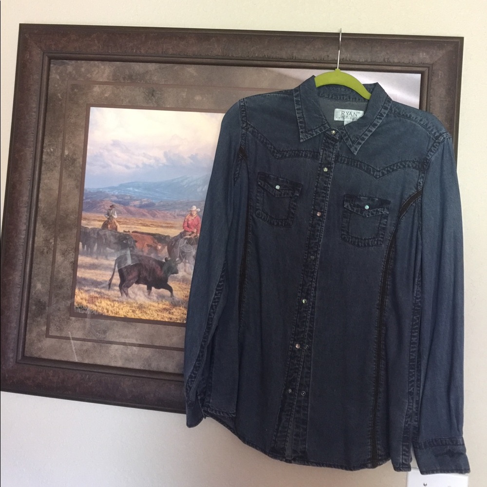 Stunning Denim Ryan Michael Western Shirt