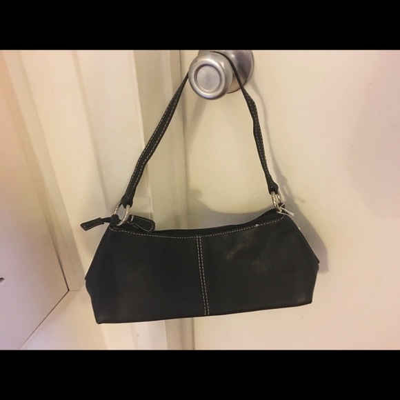 Nine West Black Leather Shoulder Purse - Picture 1 of 4