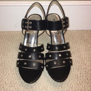 Black Leather Heels. Michael Kors.