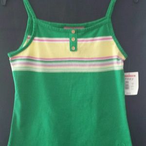 ROXY GIRL TOP MEDIUM GREEN NWT