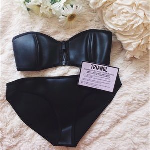 NWT Black Triangl Bathing Suit