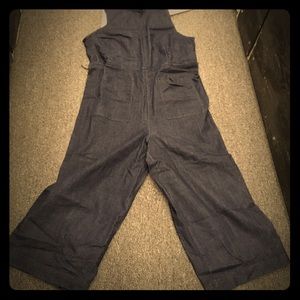 Denim culottes romper (plus size)