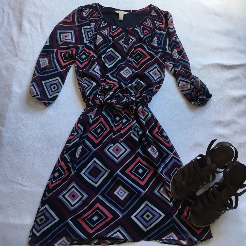 Banana Republic 3/4 length sleeve dress