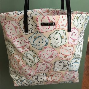 Kate Spade Tonti St. lucky cat tote & zip clutch