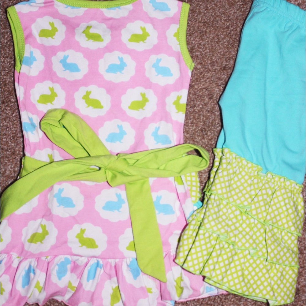 Girls Ruffle Capri set