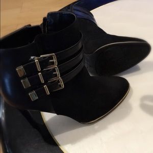 Ankle boots new 3 inches buckle w/gold tone