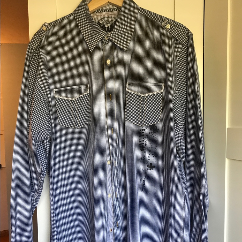 7 Diamonds XL Long Sleeve Button Up
