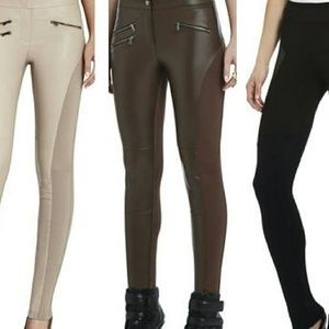 BCBG faux leather leggings