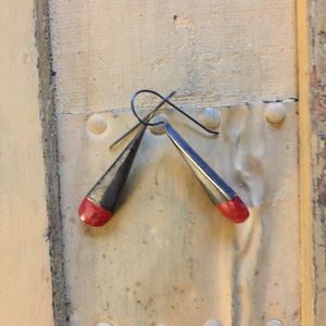 SEMIPRECIOUS SILVER VINTAGE STYLE EARRINGS PUER RI