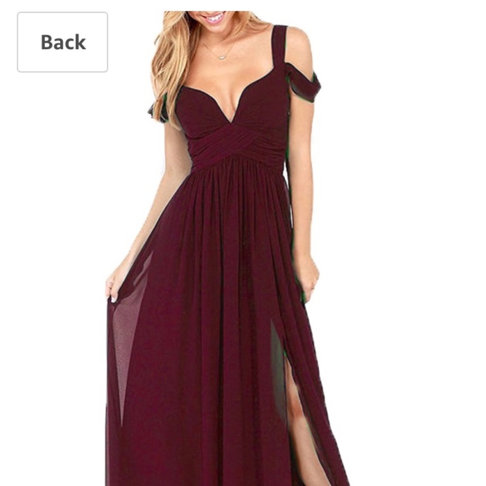 Burgundy formal dress