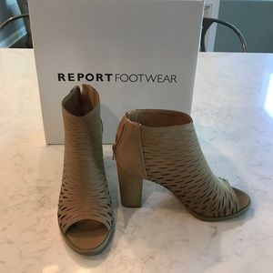 Open toe booties