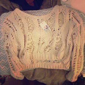 toby heart ginger crop crochet top