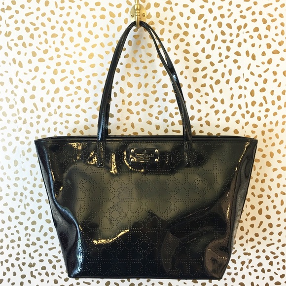 kate spade Handbags - NWOT Kate Spade Black Patent Spade Tote
