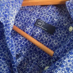 Blue and white Gap button down