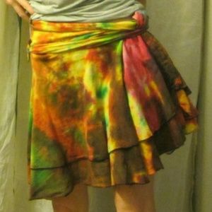 FLASH SALE Tie dye wrap skirt