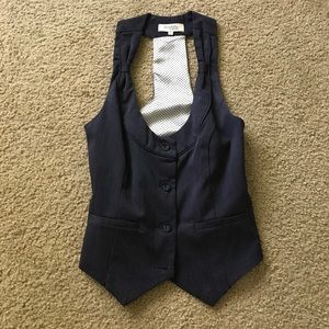 XS Charlotte Russe Blue pinstripe vest