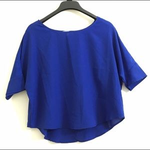 Blue poncho top