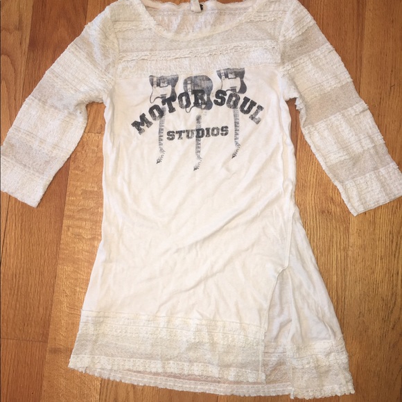 Free People Tops - Free People lace band message tee SALE Free People Tops - Free People lace band message tee SALE