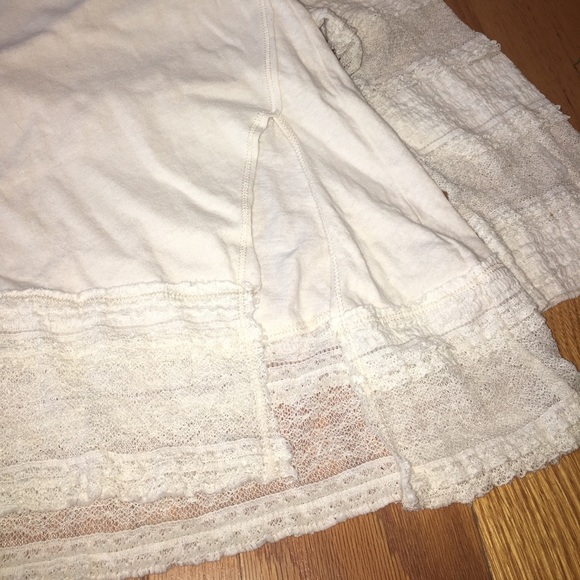 Free People Tops - Free People lace band message tee SALE Free People Tops - Free People lace band message tee SALE