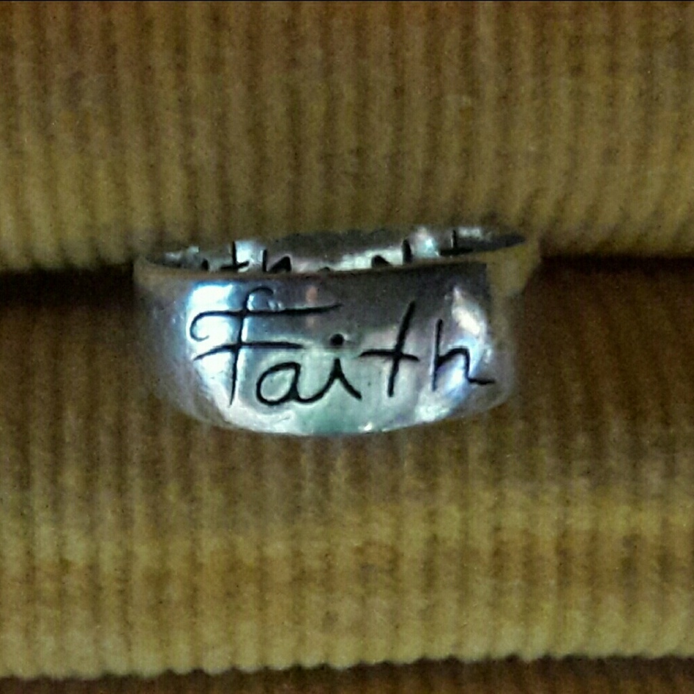 Silver faith ring