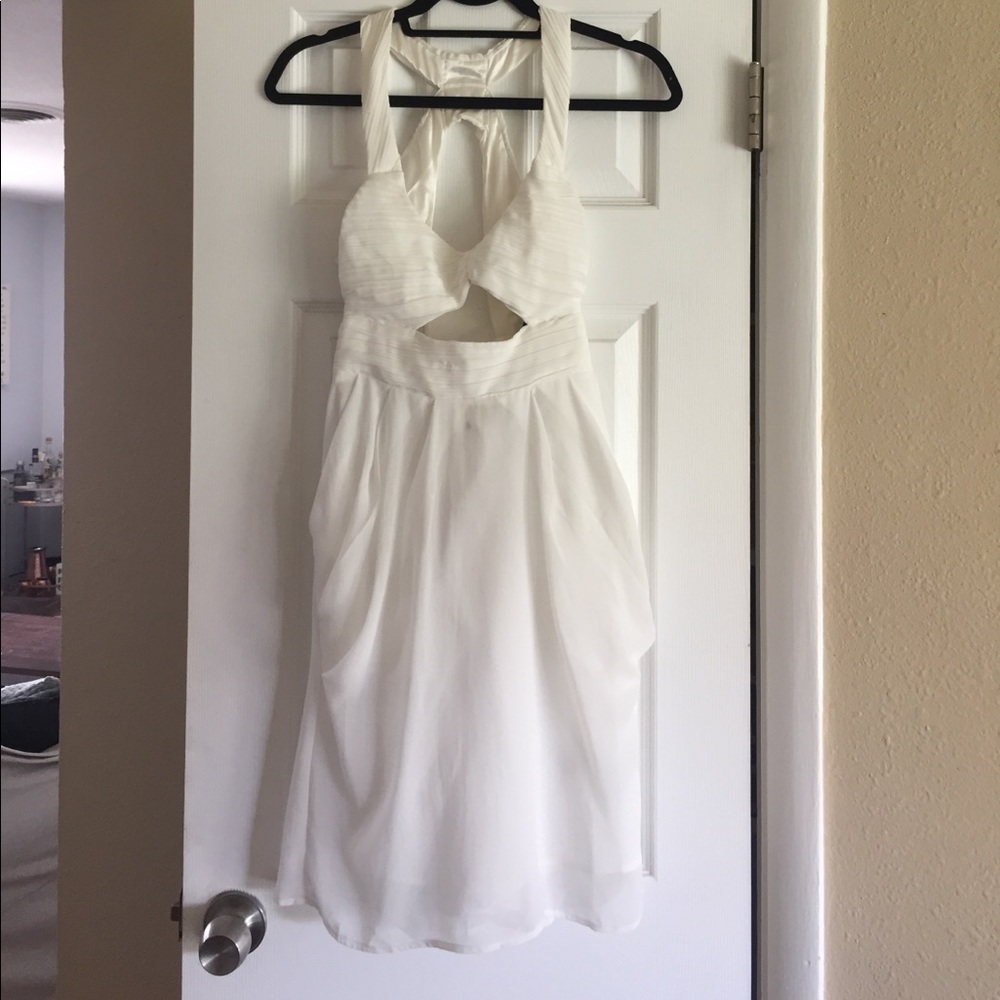 White cutout dress