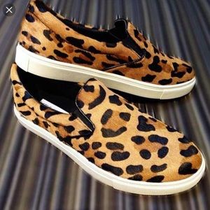 Steve Madden leopard print slip ons