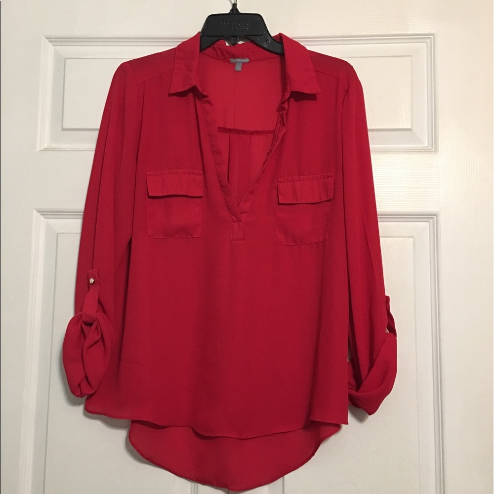 Deep V Neck Blouse