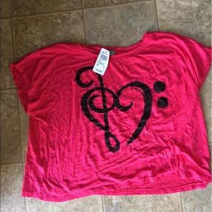 Pink music note shirt