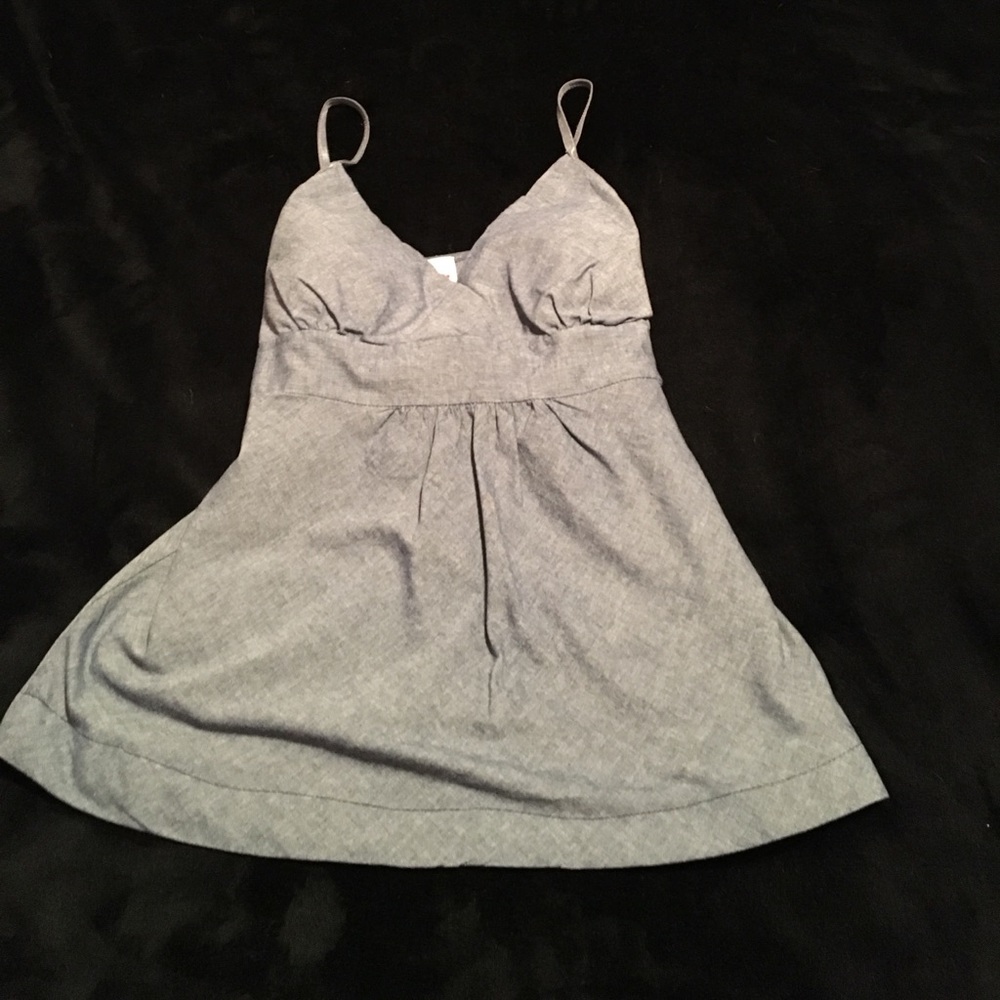 Gray/blue tank top