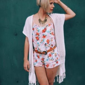 Let get pink floral romper