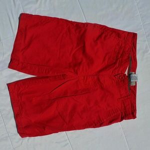 Red Flat-Front Shorts - Studio 10