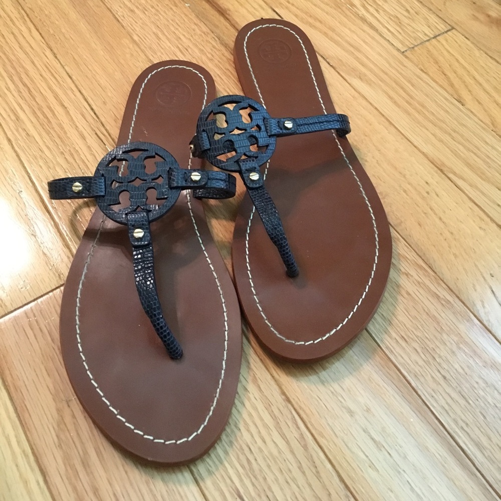Tory Burch Mini Miller sandals, navy blue