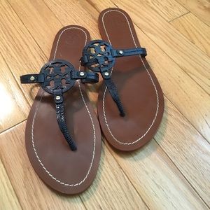 Tory Burch Mini Miller sandals, navy blue