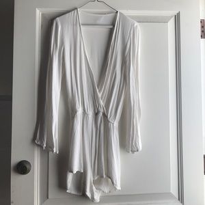 Blue life white romper