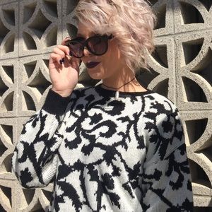 Black and white vintage sweater