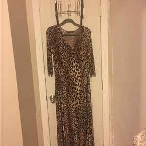 Leopard wrap maxi