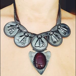 DANNIJO necklace, antique gunmetal plating