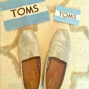 Silver Glitter Toms