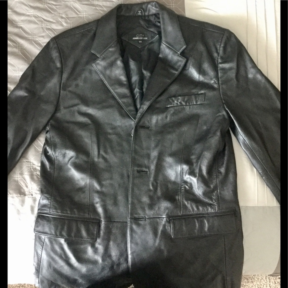 Men's Leather Blazer