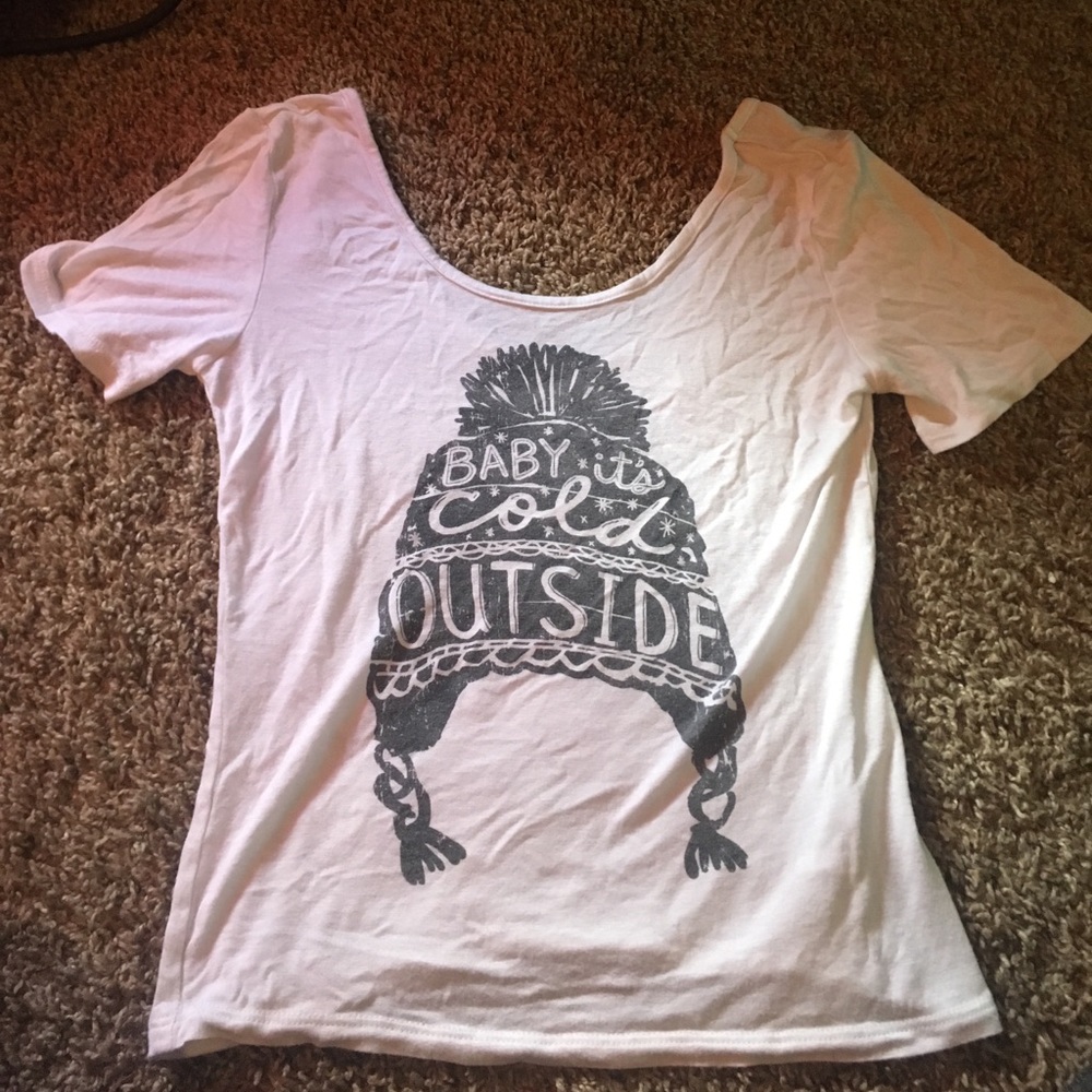 Baby it's cold outside crop top