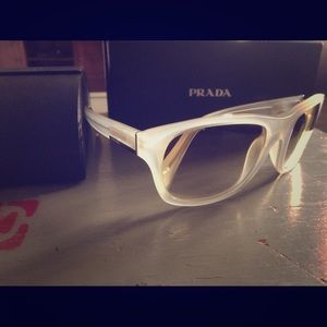 Prada SPR29N Sunglasses, Clear/White Frames