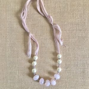 Anthropologie beaded silk necklace