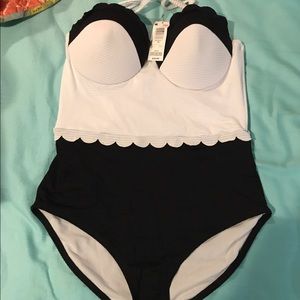 New with tags  black& white one piece bathing suit