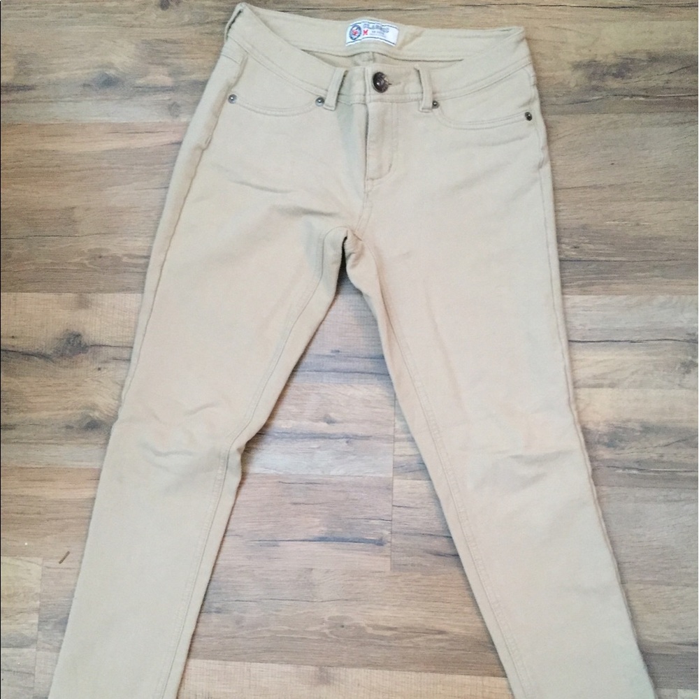 Tan stretchy jeggings