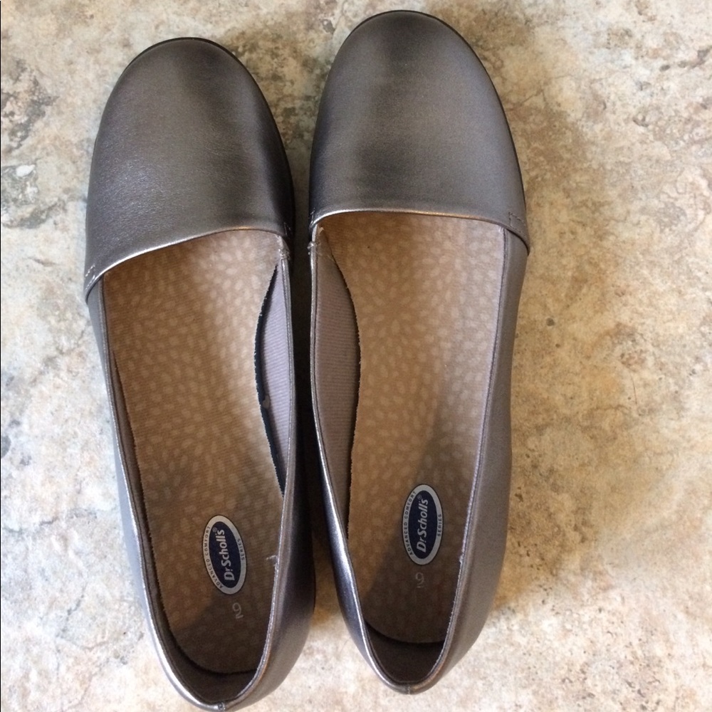 Women's Shoes. Dr. Scholl's Slip-on Bronze Flats.
