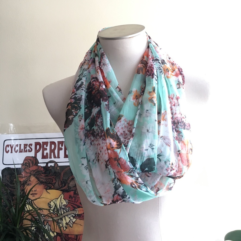 Floral infinity scarf