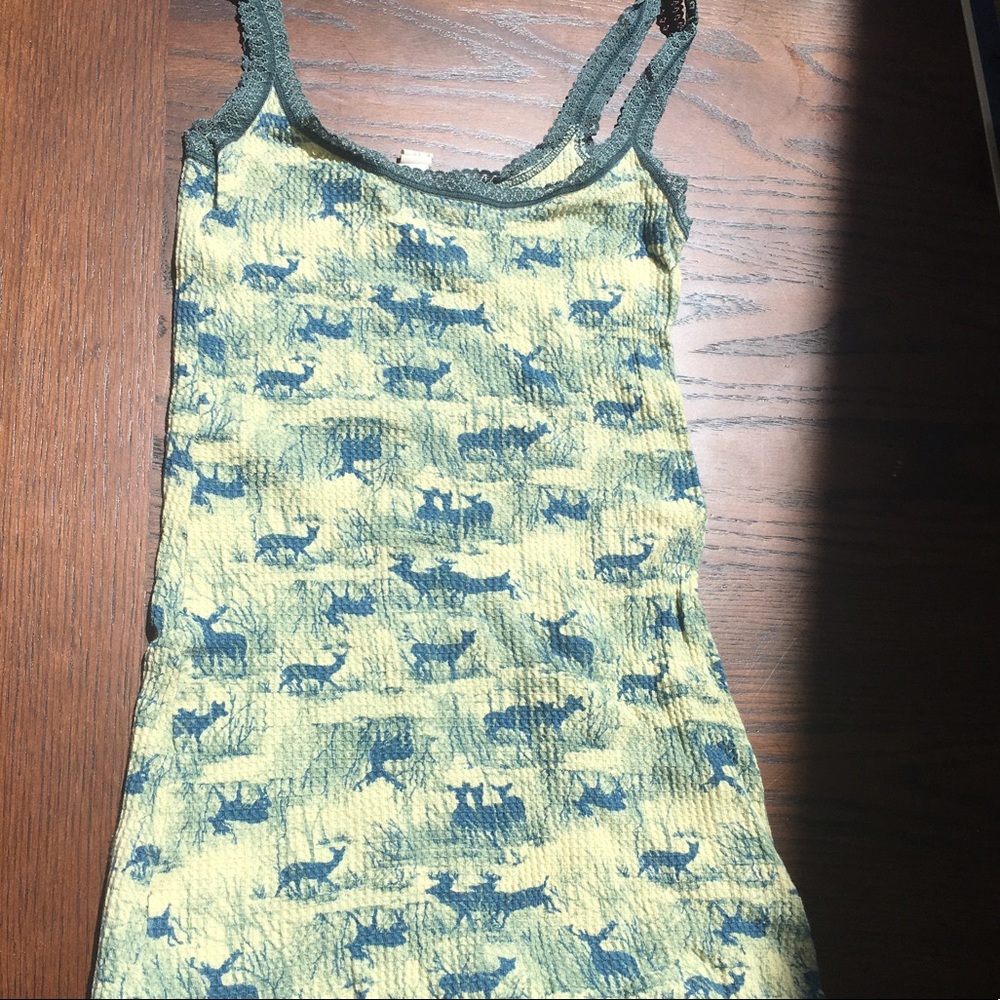 Free People Long Deer Tank Top