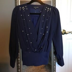 Navy blue blouse