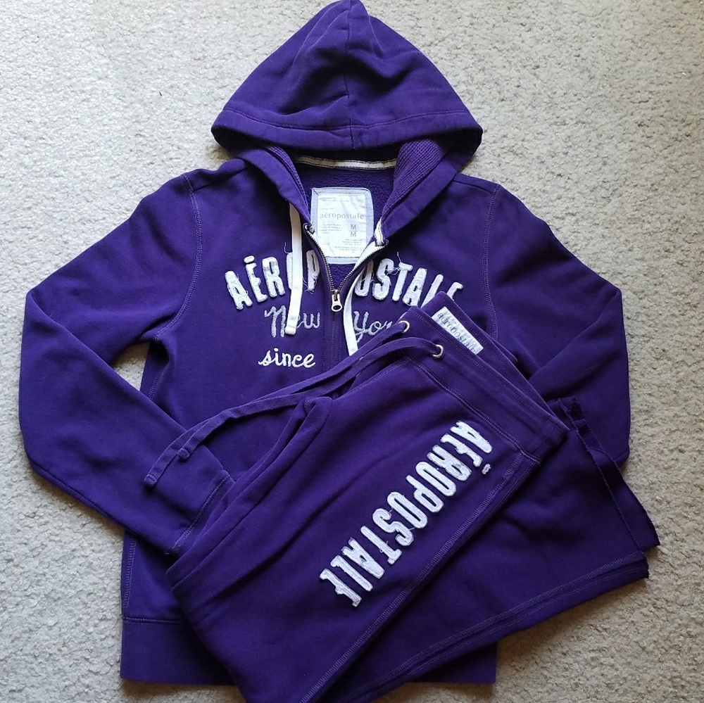 Aeropostale purple pants and jacket