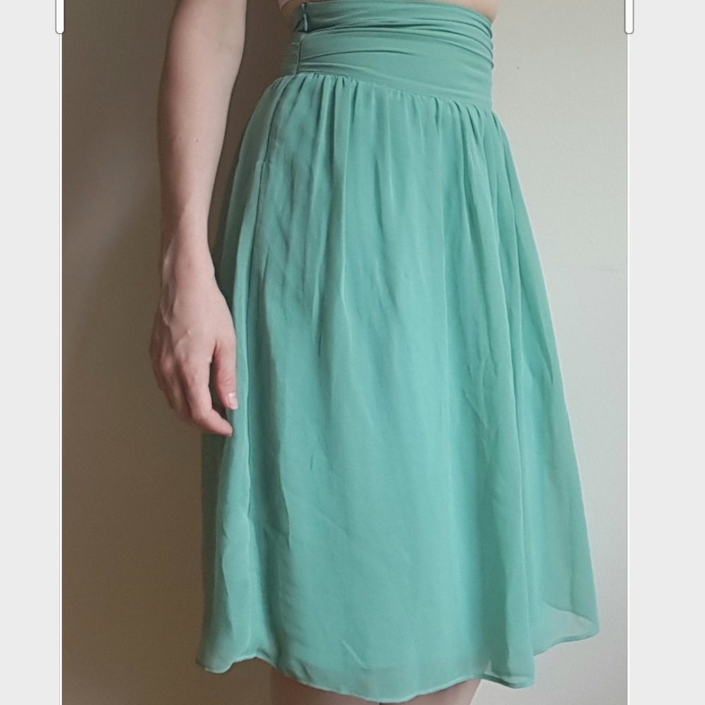 Sea Green High Waisted Skirt
